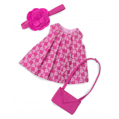 Set robe imprimée rose